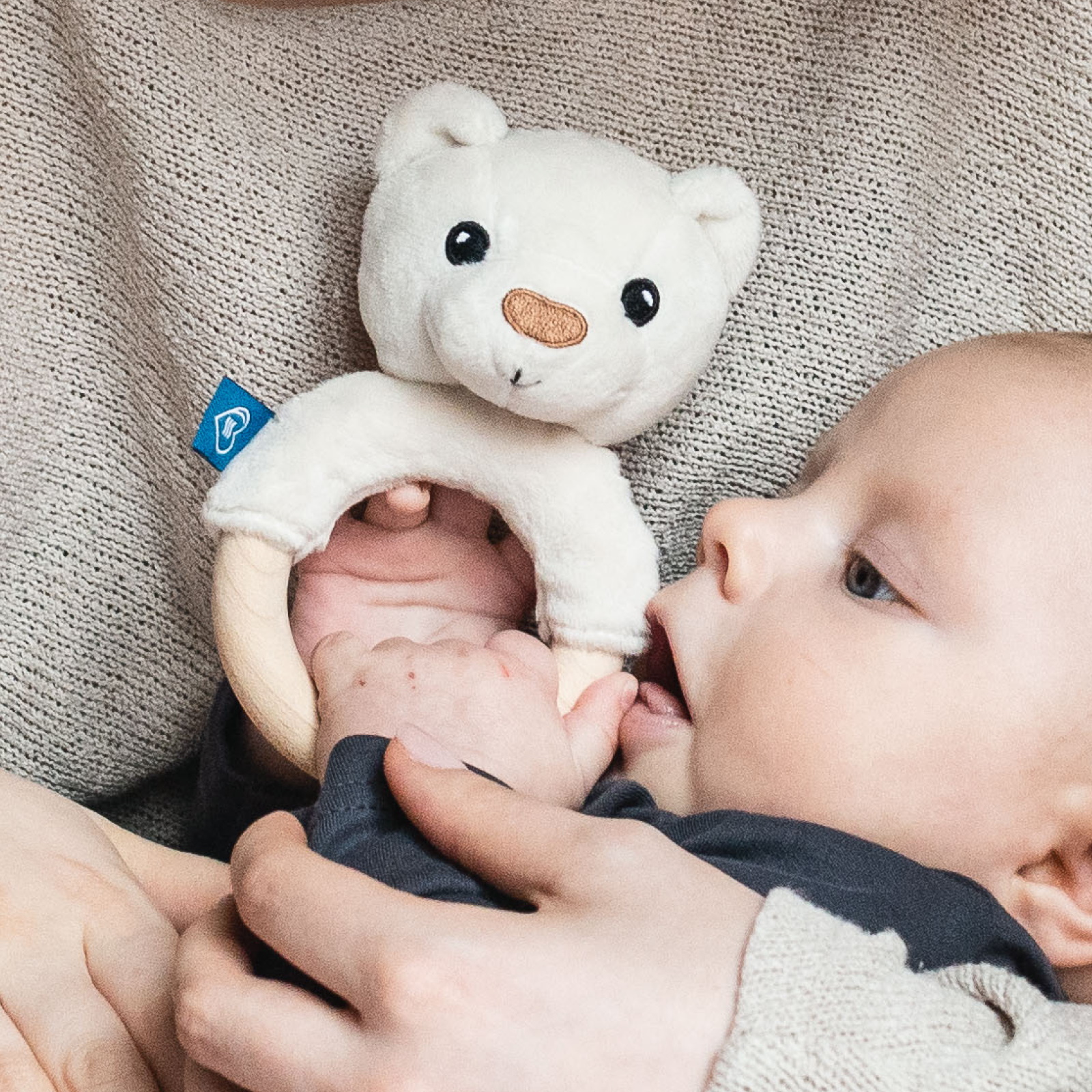 Natürliche hölzerne Beißring Baby Zahnen Spielzeug mit DIY Ring 20 Stk 